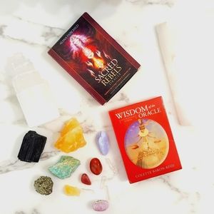 Two tarot decks & crystals